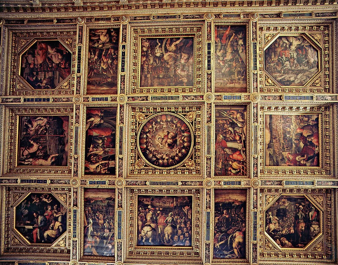 Allegorie delle città, dei domini e dei quartieri di Firenze, episodi della storia di Firenze antica - Palazzo Vecchio, Firenze